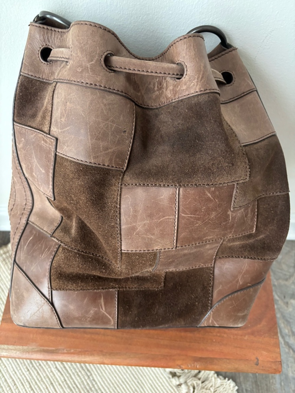 Frye Melissa Patchwork Drawstring Bag - Picture 3 of 5